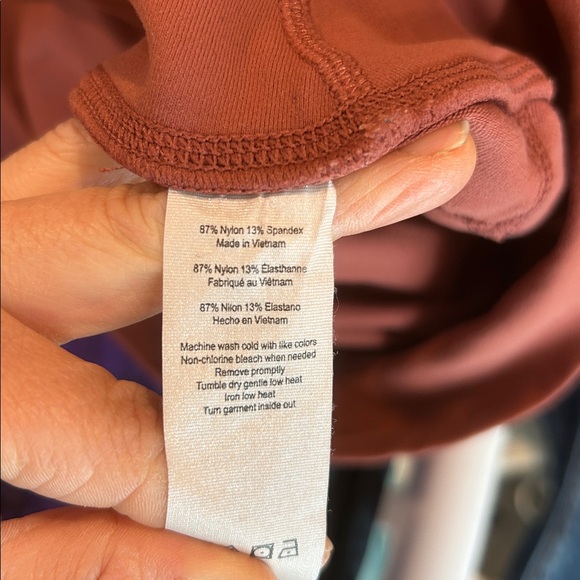 Alo Yoga High Waist Sculpt Mesh Leggings Rust Brown Size M - Picture 7 of 8